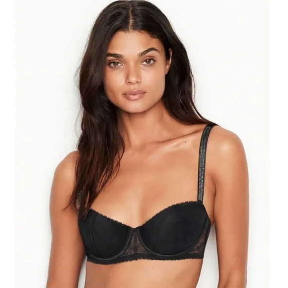 NWT Victoria's Secret Lightly-Lined Shine Strap Balconette Bra - Picture 1 of 4